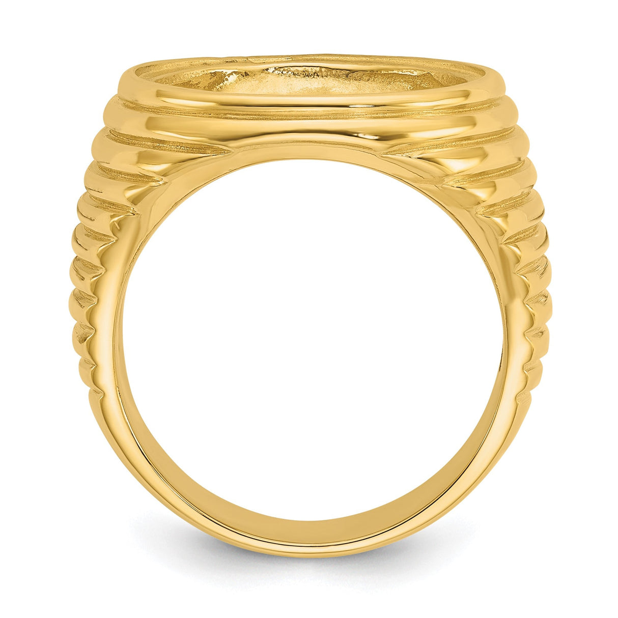 17 mm 14k Yellow Gold coin bezel for 16.5 mm Coin — alternate view
