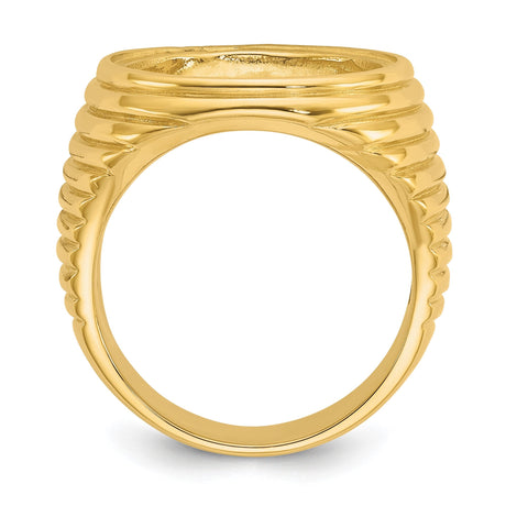 17 mm 14k Yellow Gold coin bezel for 16.5 mm Coin — alternate view