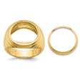 17 mm 14k Yellow Gold coin bezel for 16.5 mm Coin