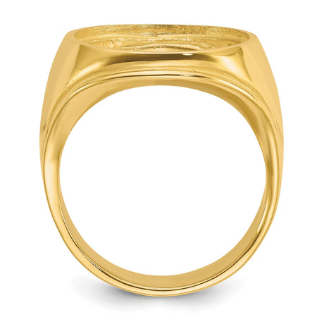 17 mm 14k Yellow Gold coin bezel for 16.5 mm Coin — alternate view