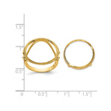 17 mm 14k Yellow Gold coin bezel for 16.5 mm Coin — size reference (ruler)