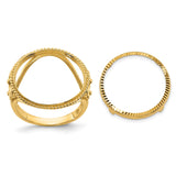 17 mm 14k Yellow Gold coin bezel for 16.5 mm Coin