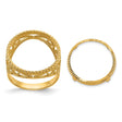 17 mm 10k Yellow Gold coin bezel for 16.5 mm Coin