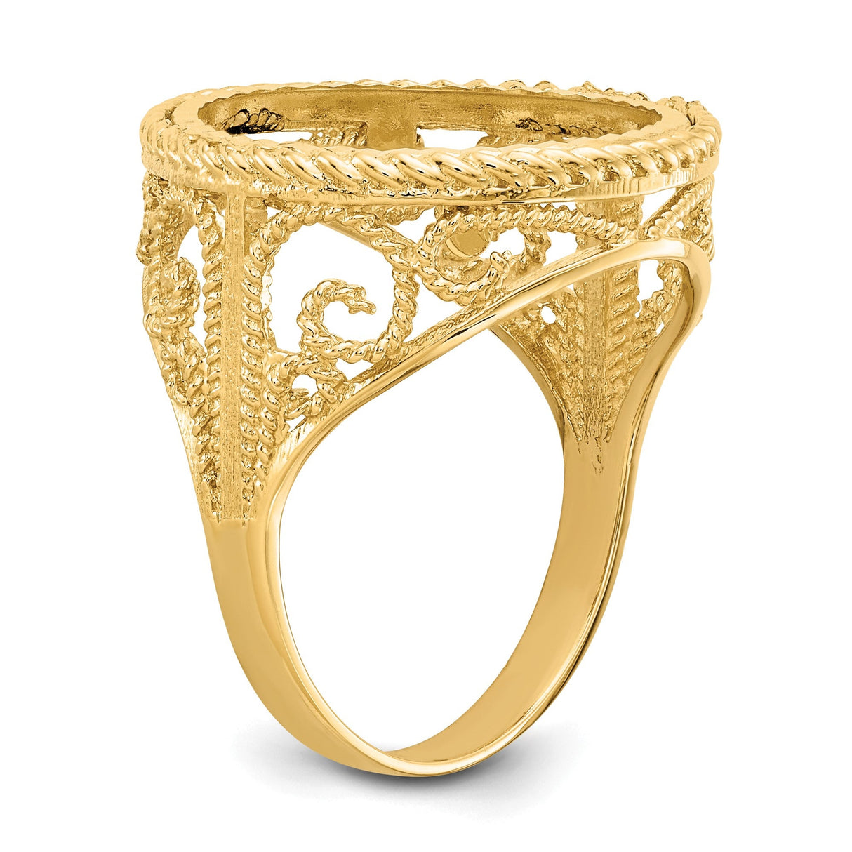 17 mm 14k Yellow Gold coin bezel for 16.5 mm Coin — additional image