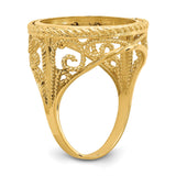 17 mm 14k Yellow Gold coin bezel for 16.5 mm Coin — additional image