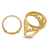 17 mm 14k Yellow Gold coin bezel for 16.5 mm Coin — additional image