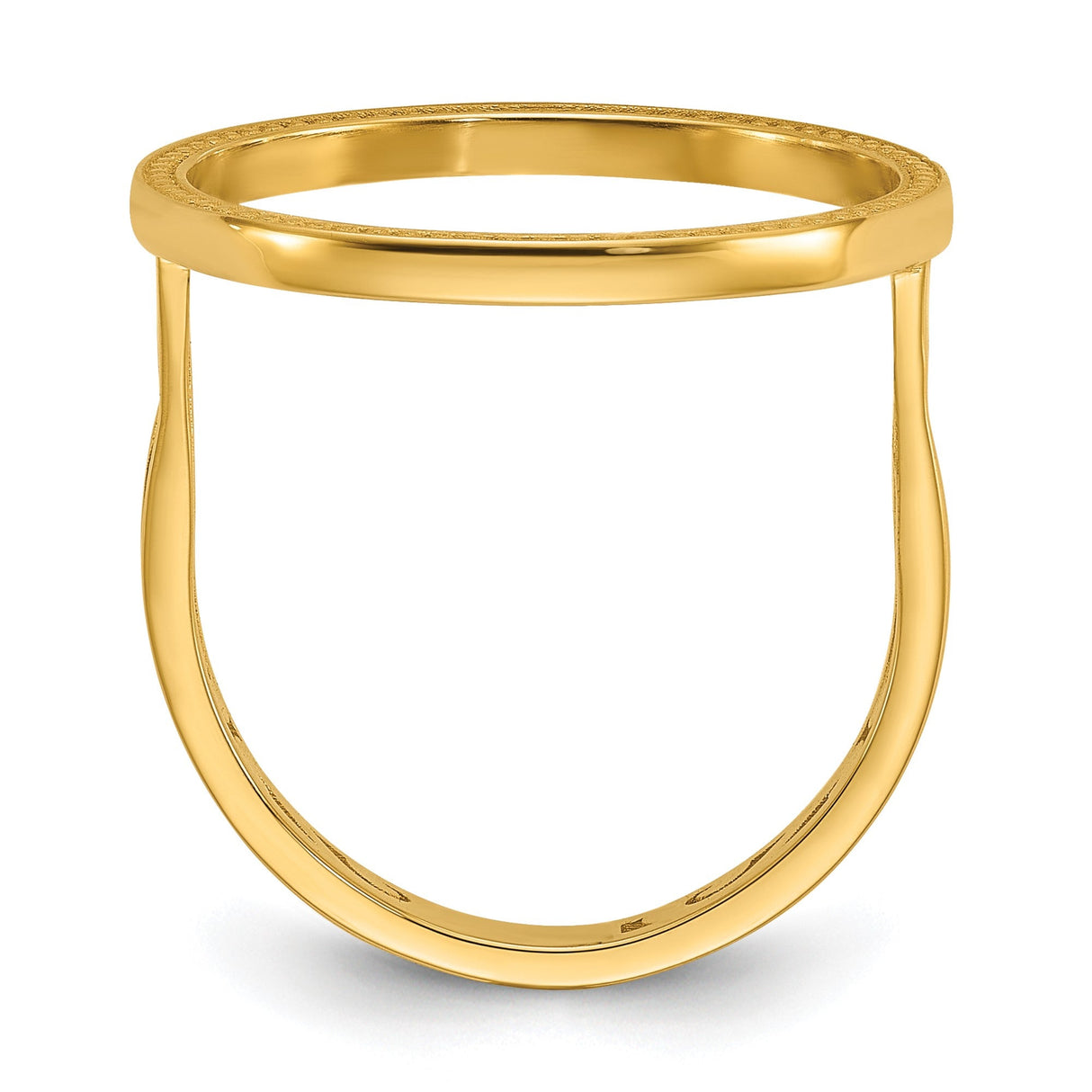 17 mm 14k Yellow Gold coin bezel for 16.5 mm Coin — alternate view