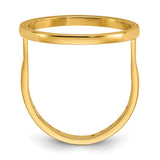 17 mm 14k Yellow Gold coin bezel for 16.5 mm Coin — alternate view