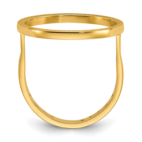 17 mm 14k Yellow Gold coin bezel for 16.5 mm Coin — alternate view