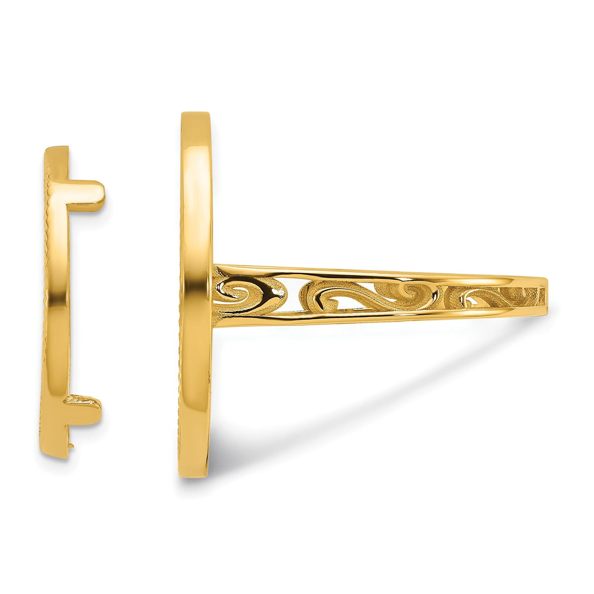 17 mm 14k Yellow Gold coin bezel for 16.5 mm Coin — additional image