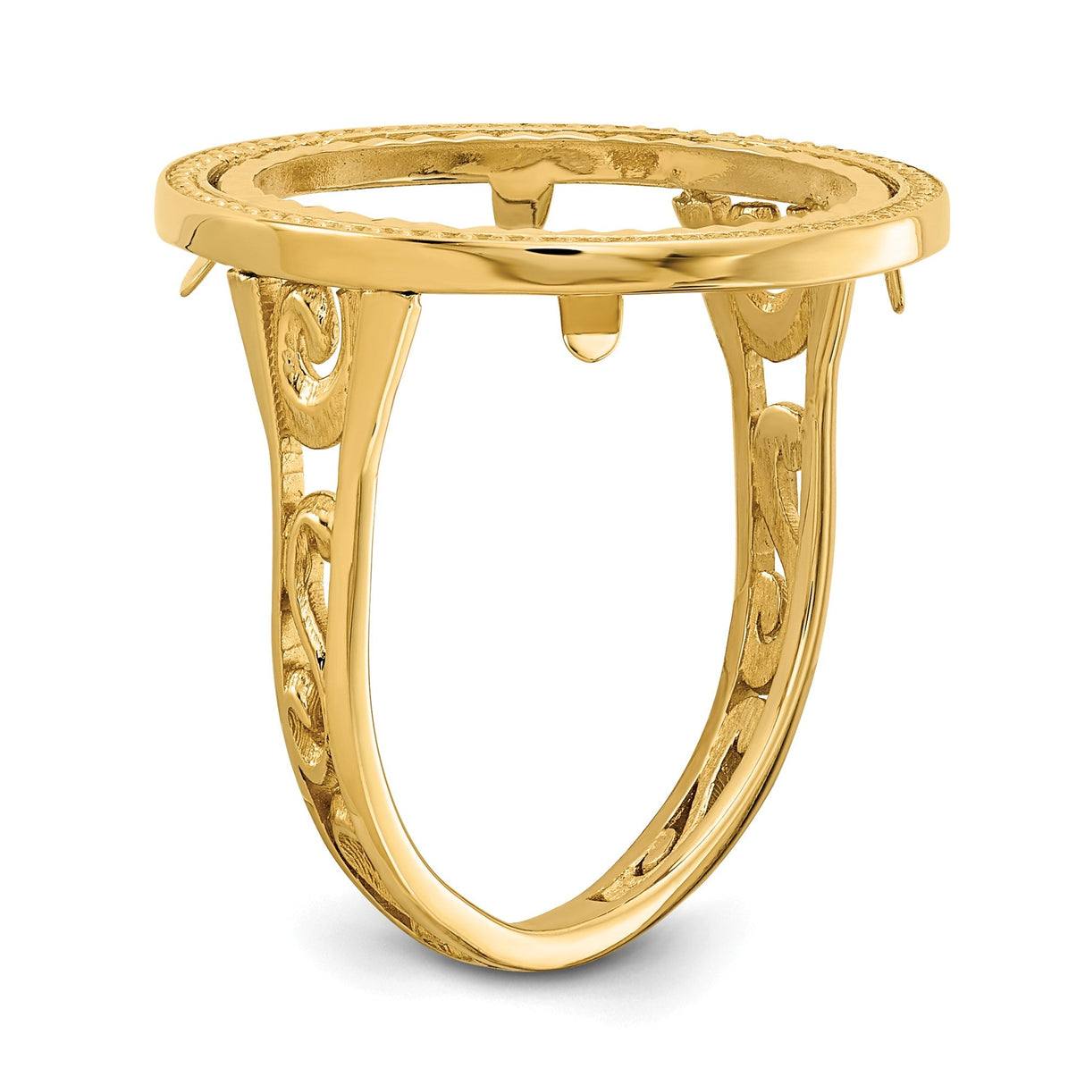 17 mm 14k Yellow Gold coin bezel for 16.5 mm Coin — additional image