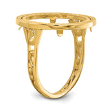 17 mm 14k Yellow Gold coin bezel for 16.5 mm Coin — additional image