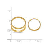 17 mm 14k Yellow Gold coin bezel for 16.5 mm Coin — size reference (ruler)