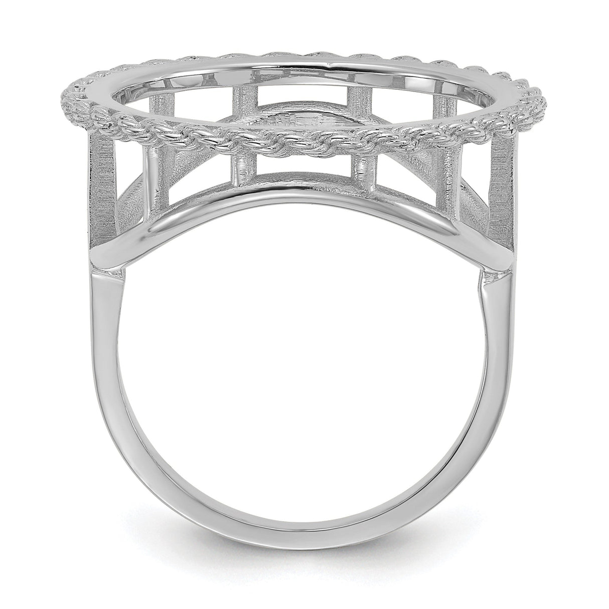 17 mm 14k White Gold coin bezel for 16.5 mm Coin — alternate view