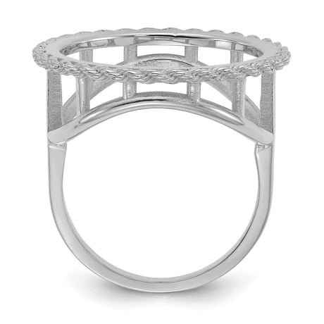 17 mm 14k White Gold coin bezel for 16.5 mm Coin — alternate view