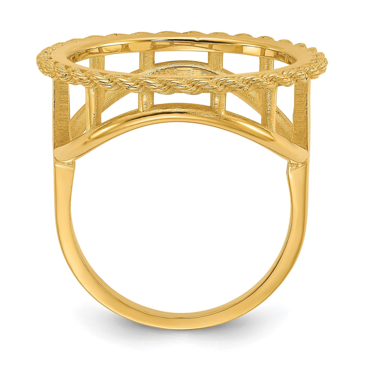 17 mm 14k Yellow Gold coin bezel for 16.5 mm Coin — alternate view