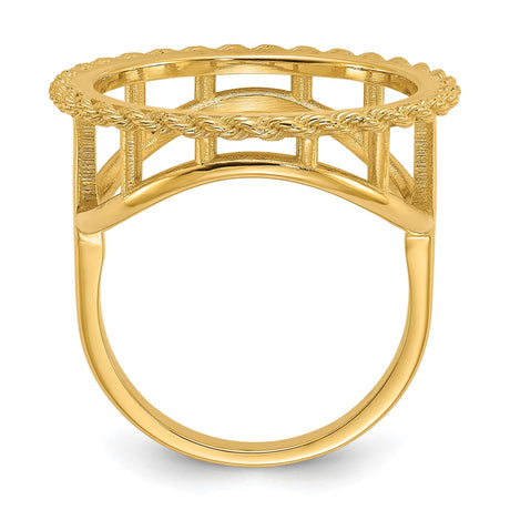 17 mm 14k Yellow Gold coin bezel for 16.5 mm Coin — alternate view