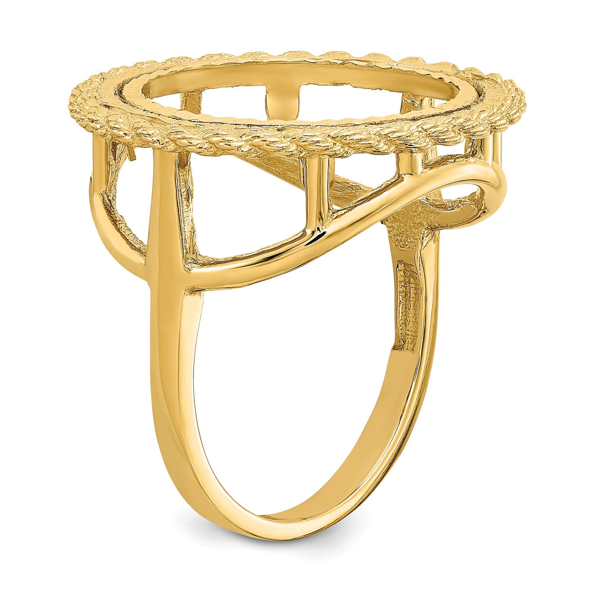 17 mm 14k Yellow Gold coin bezel for 16.5 mm Coin — additional image