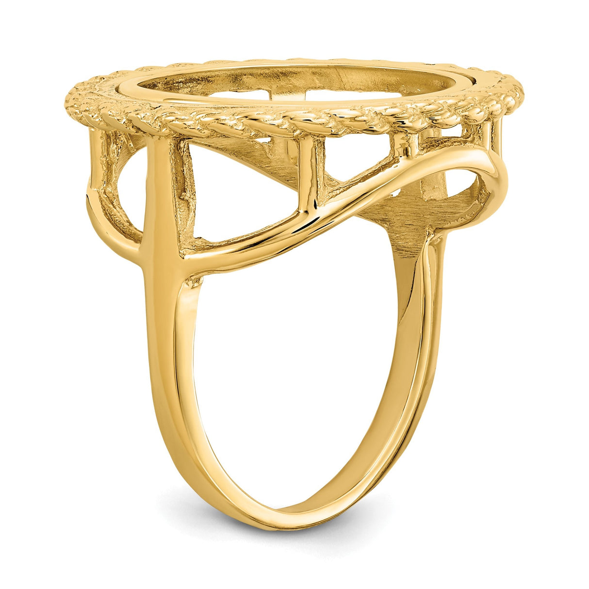 17 mm 14k Yellow Gold coin bezel for 16.5 mm Coin — additional image
