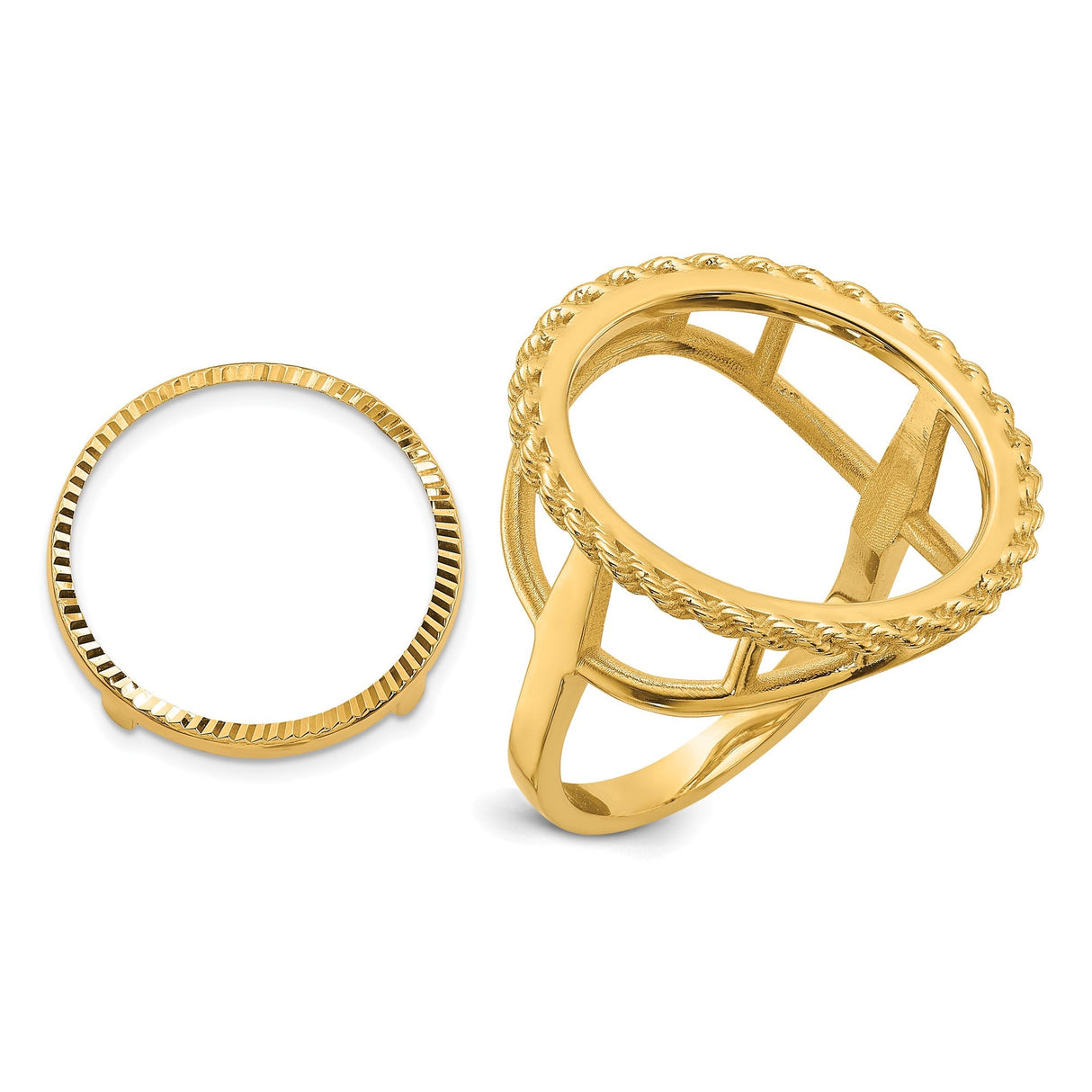 17 mm 14k Yellow Gold coin bezel for 16.5 mm Coin — additional image