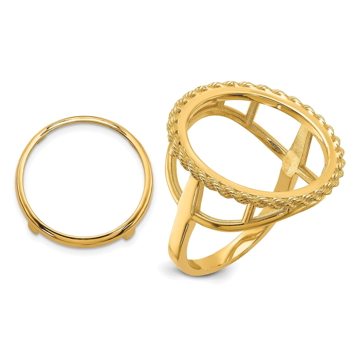 17 mm 14k Yellow Gold coin bezel for 16.5 mm Coin — additional image