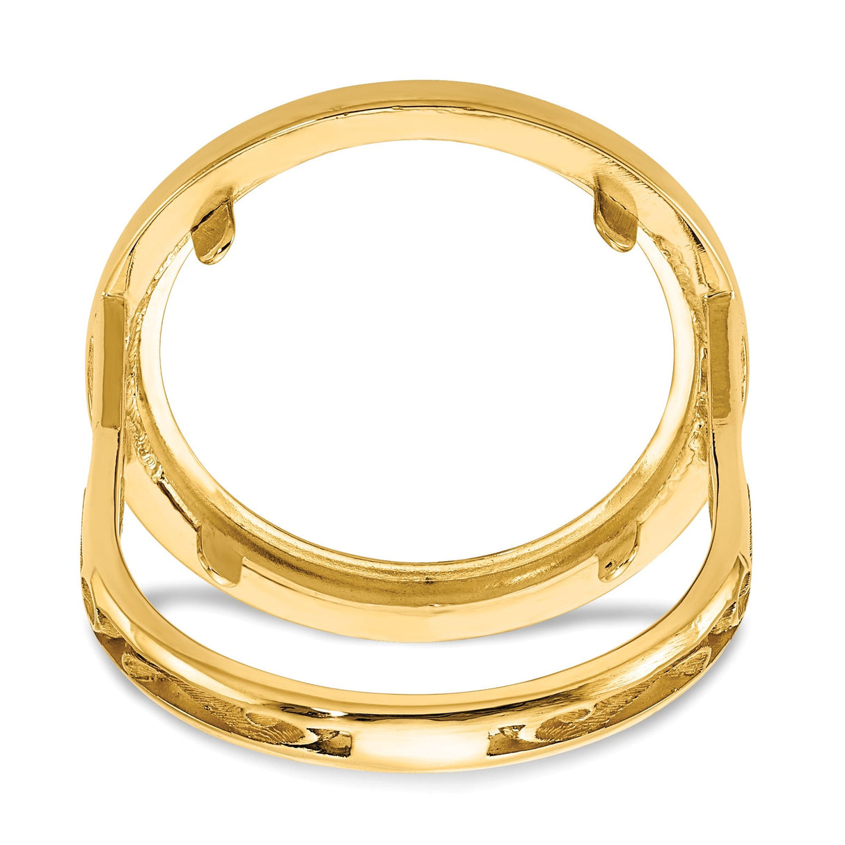 17 mm 14k Yellow Gold coin bezel for 16.5 mm Coin — additional image