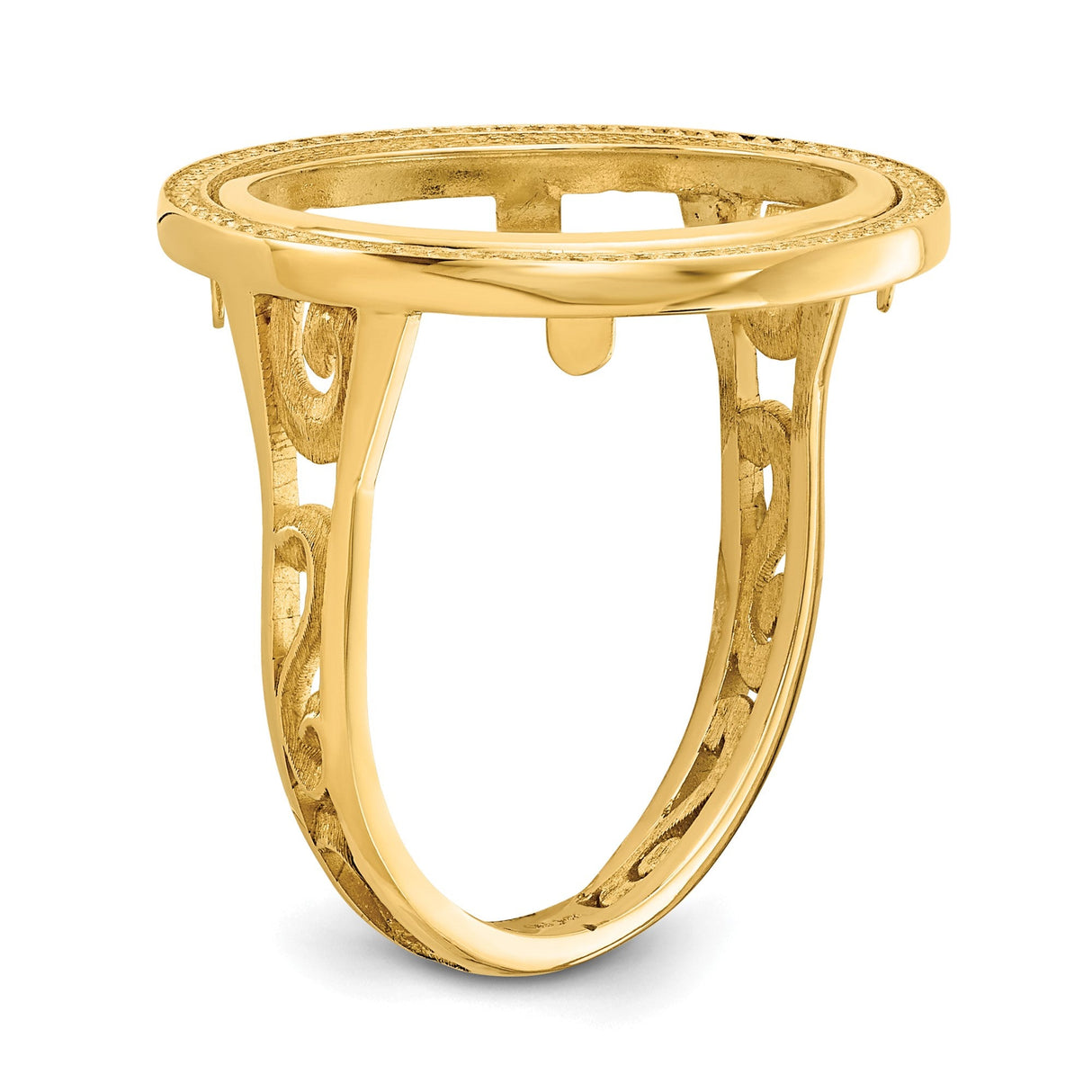 17 mm 14k Yellow Gold coin bezel for 16.5 mm Coin — additional image