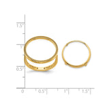 17 mm 14k Yellow Gold coin bezel for 16.5 mm Coin — size reference (ruler)
