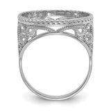 17 mm 14k White Gold coin bezel for 16.5 mm Coin — alternate view