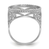 17 mm 14k White Gold coin bezel for 16.5 mm Coin — alternate view