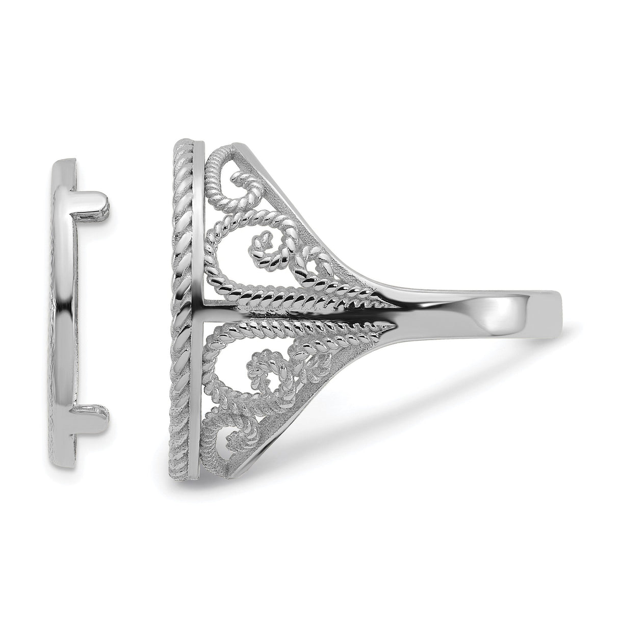 17 mm 14k White Gold coin bezel for 16.5 mm Coin — additional image