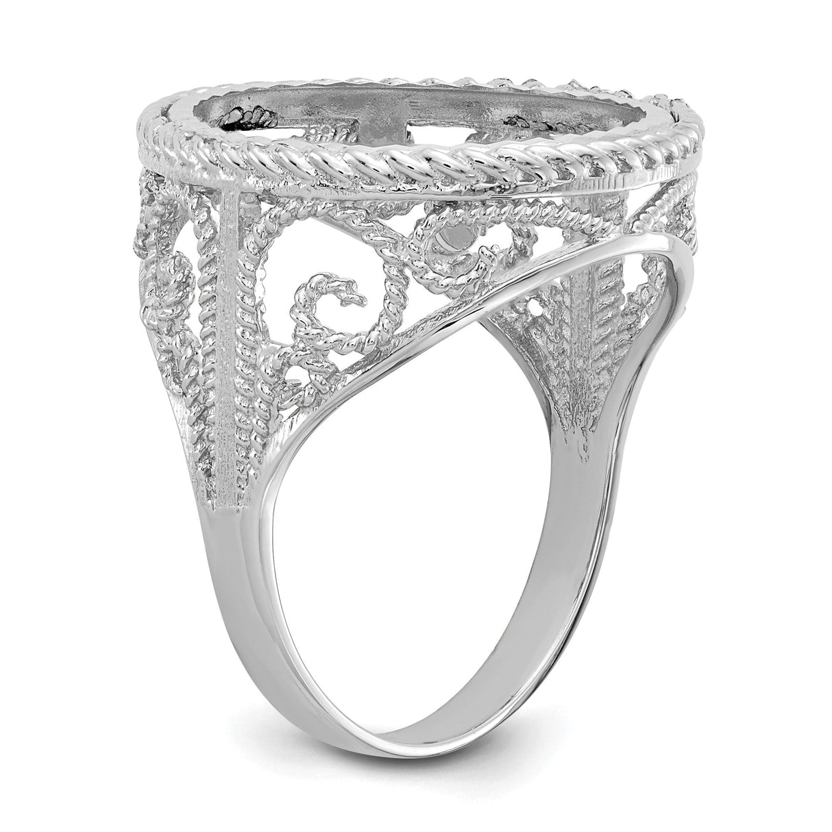 17 mm 14k White Gold coin bezel for 16.5 mm Coin — additional image