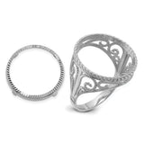 17 mm 14k White Gold coin bezel for 16.5 mm Coin — additional image