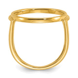 17 mm 14k Yellow Gold coin bezel for 16.5 mm Coin — alternate view
