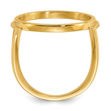 17 mm 14k Yellow Gold coin bezel for 16.5 mm Coin — alternate view