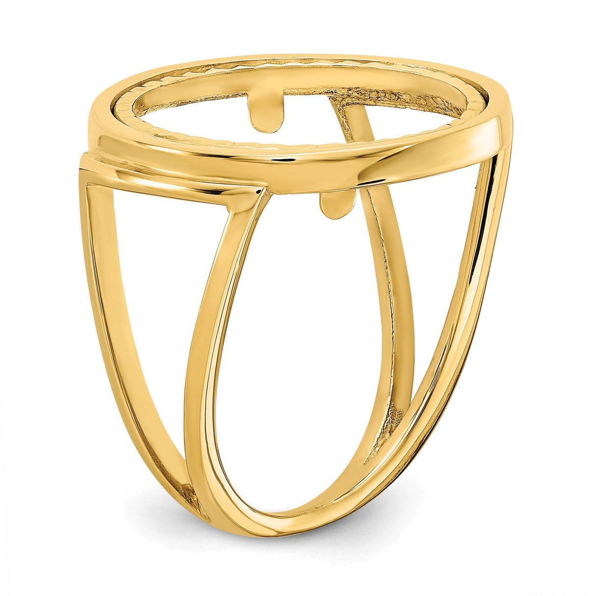 17 mm 14k Yellow Gold coin bezel for 16.5 mm Coin — additional image