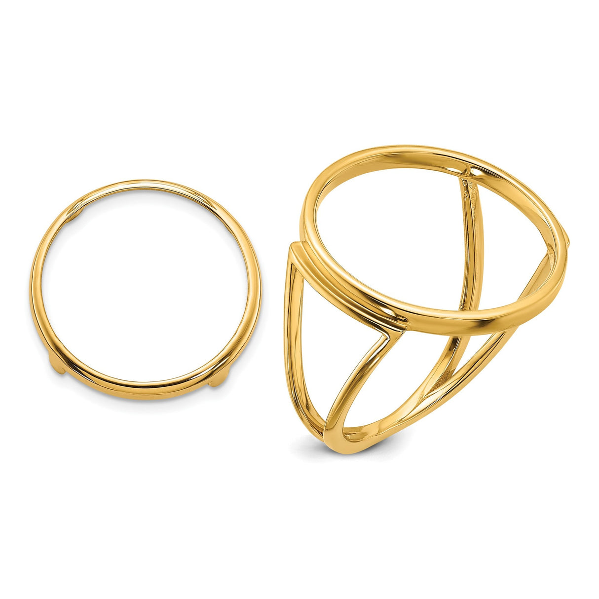 17 mm 14k Yellow Gold coin bezel for 16.5 mm Coin — additional image