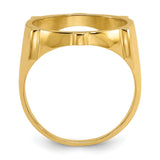 17 mm 14k Yellow Gold coin bezel for 16.5 mm Coin — alternate view