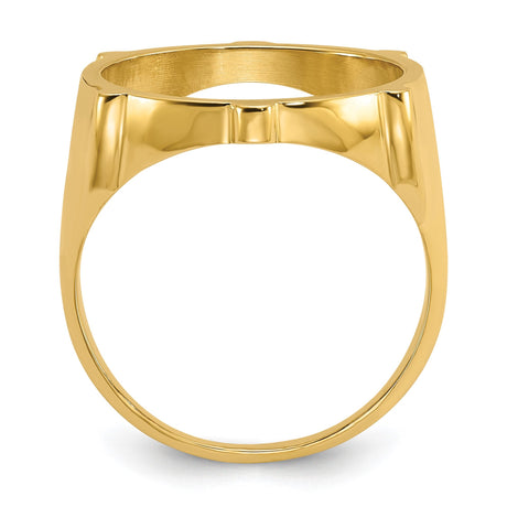 17 mm 14k Yellow Gold coin bezel for 16.5 mm Coin — alternate view