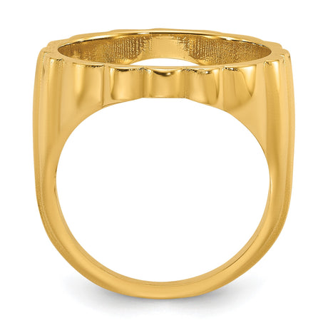 17 mm 14k Yellow Gold coin bezel for 16.5 mm Coin — alternate view