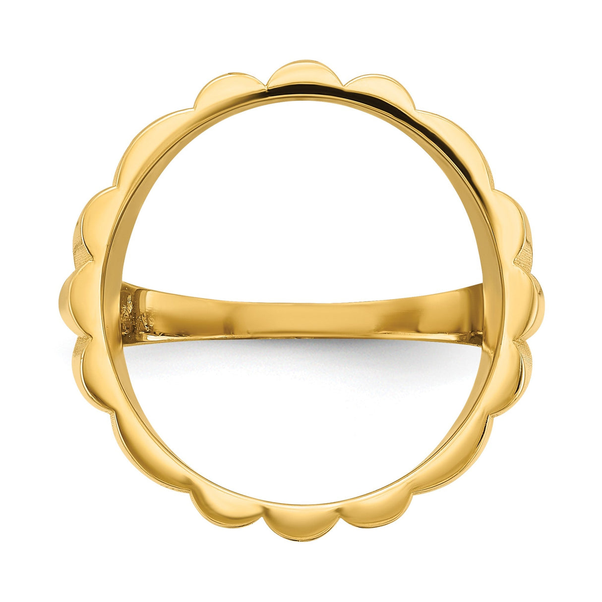 17 mm 14k Yellow Gold coin bezel for 16.5 mm Coin — additional image