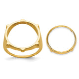 17 mm 14k Yellow Gold coin bezel for 16.5 mm Coin