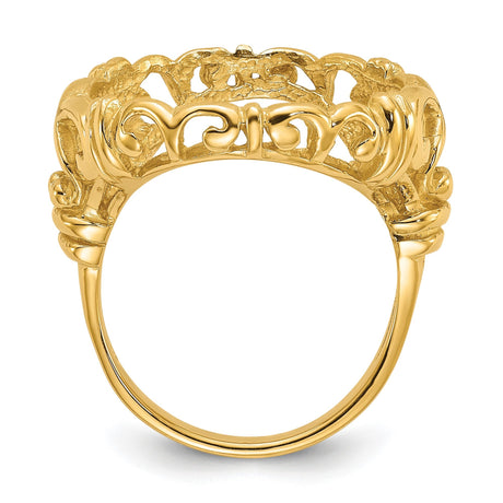 17 mm 14k Yellow Gold coin bezel for 16.5 mm Coin — alternate view