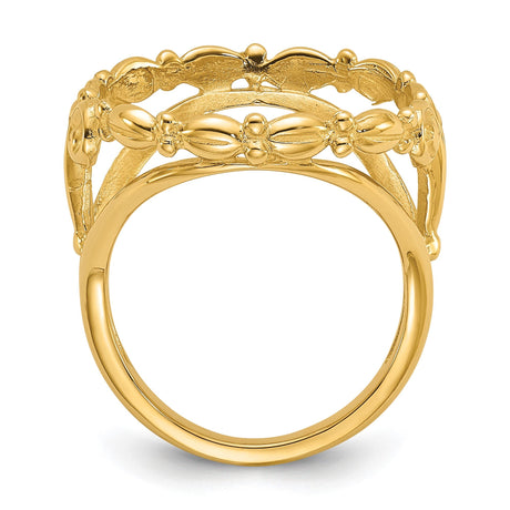 17 mm 14k Yellow Gold coin bezel for 16.5 mm Coin — alternate view