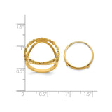 17 mm 14k Yellow Gold coin bezel for 16.5 mm Coin — size reference (ruler)