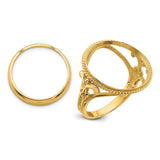 17 mm 14k Yellow Gold coin bezel for 16.5 mm Coin — additional image