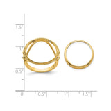 17 mm 14k Yellow Gold coin bezel for 16.5 mm Coin — size reference (ruler)