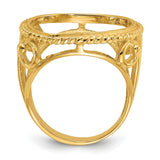 17 mm 14k Yellow Gold coin bezel for 16.5 mm Coin — alternate view