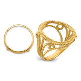 17 mm 14k Yellow Gold coin bezel for 16.5 mm Coin — additional image