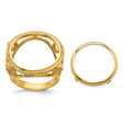 17 mm 14k Yellow Gold coin bezel for 16.5 mm Coin